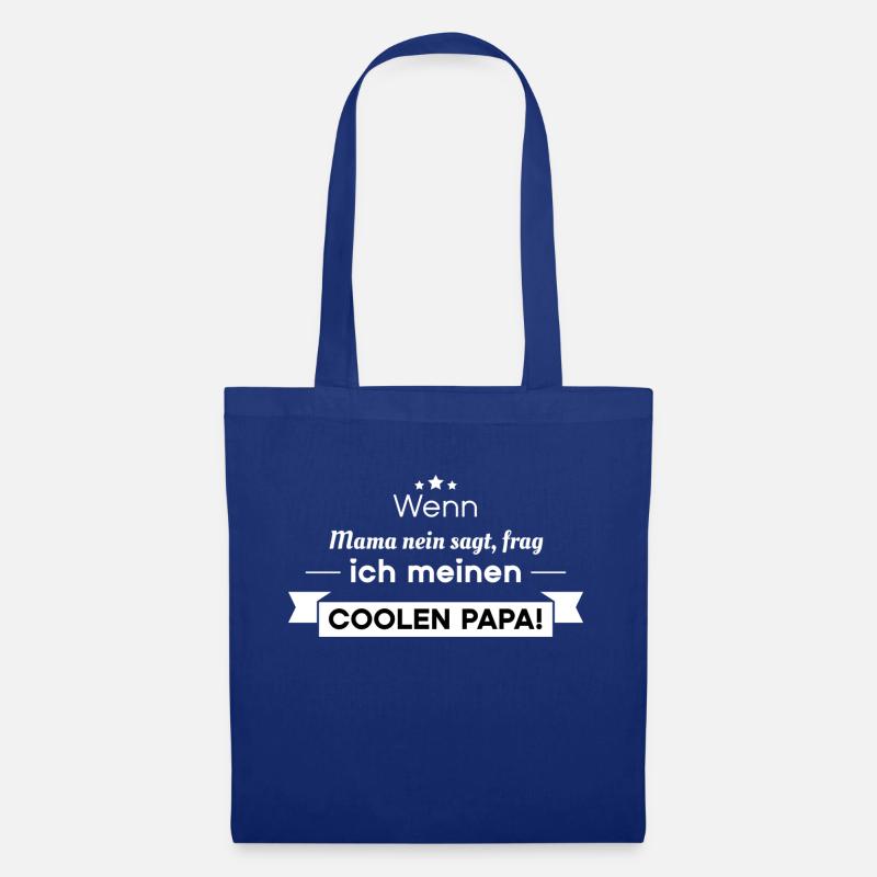 coole Papa Sprüche - Stoffbeutel - Royalblau