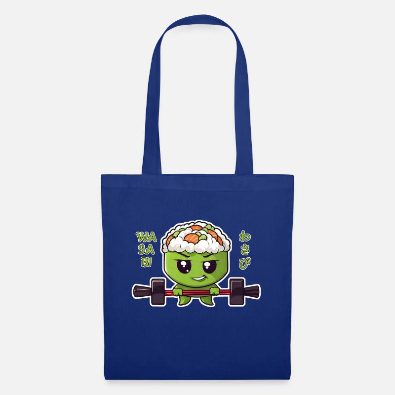 Wasabi mit Langhantel - Stoffbeutel - Royalblau