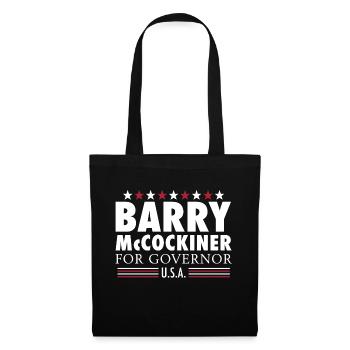 Barry McCockiner pour le poste de gouverneur - Blanc - Sac en tissu - noir - Devant