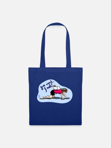 You work I rule - Stoffbeutel - Royalblau