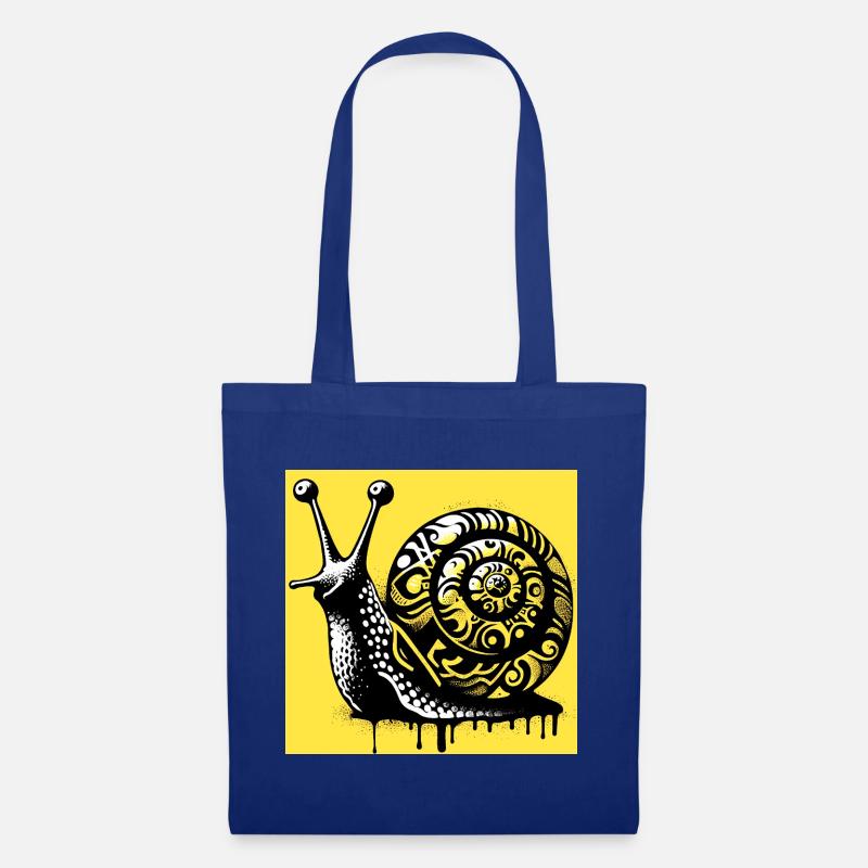 Schnecke - Stoffbeutel - Royalblau
