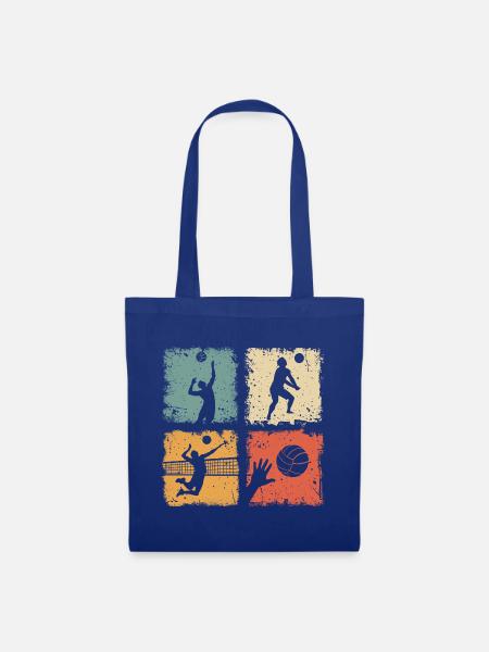 Volleyball Volleyballer Sport Männer Und Jungen - Stoffbeutel - Royalblau