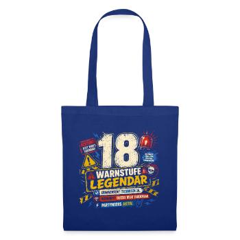 18 Geburtstag Volljährig Geschenk Party Humor - Stoffbeutel - Royalblau - Vorne