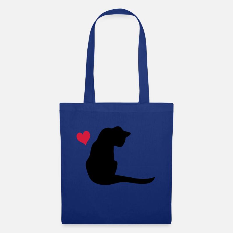 Katze - Stoffbeutel - Royalblau