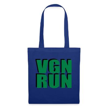 VGN RUN Vegan Laufen Geschenk Geburtstag Sport - Stoffbeutel - Royalblau - Vorne