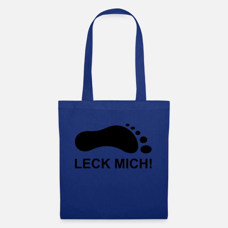 Fuß Leck Geschenk Idee - Stoffbeutel - Royalblau
