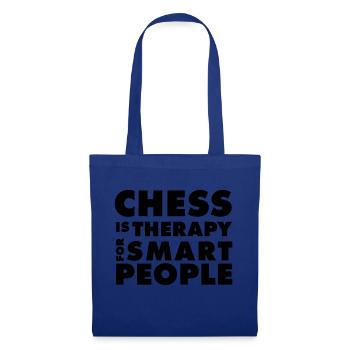 CHESS IS THERAPY - Chess T-Shirt - Gift Idea - Tote Bag - royal blue - Front