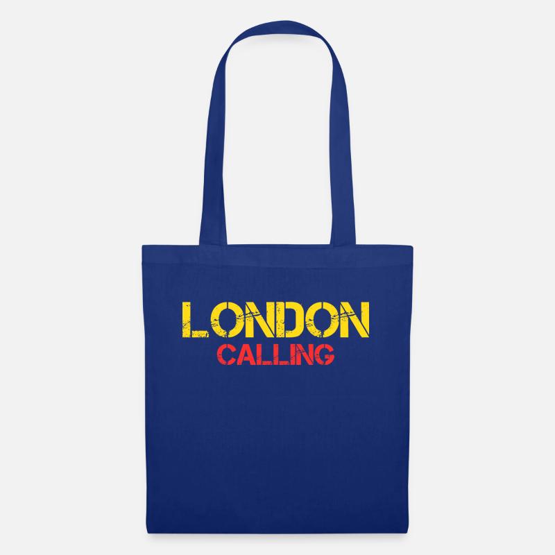 Londres design - Sac en tissu - bleu royal