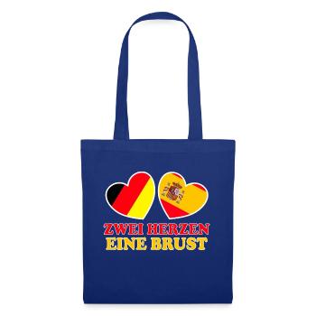 Deutschland Spanien Deutsch Spanier - Stoffbeutel - Royalblau - Vorne