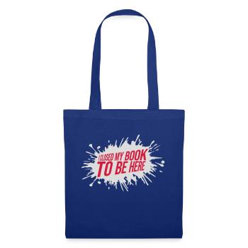 J’ai fermé mon livre - Sac en tissu - bleu royal - Devant