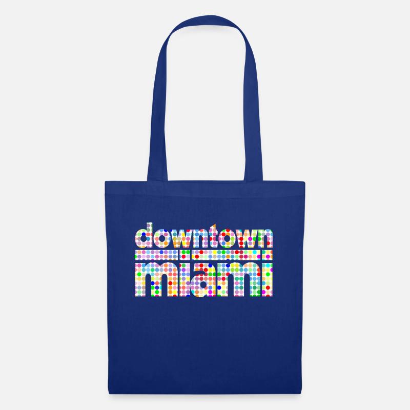 Downtown Miami Dots Stil - Stoffbeutel - Royalblau