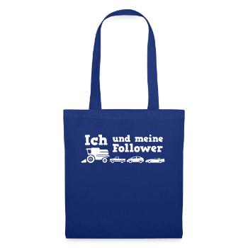 Ich und meine Follower Landmaschine - Stoffbeutel - Royalblau - Vorne