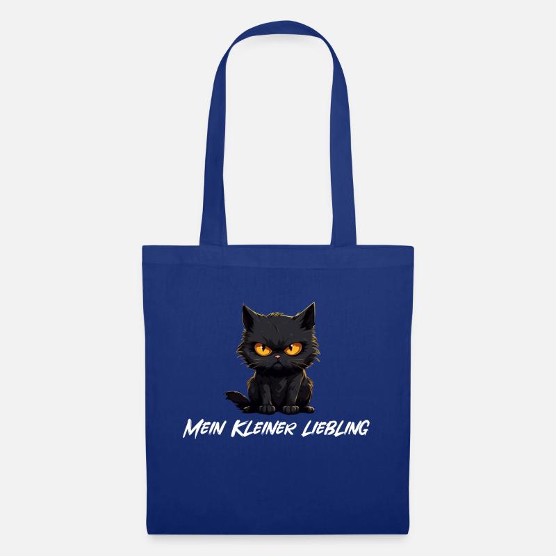 Schwarze Katze mein kleiner Liebling - Stoffbeutel - Royalblau