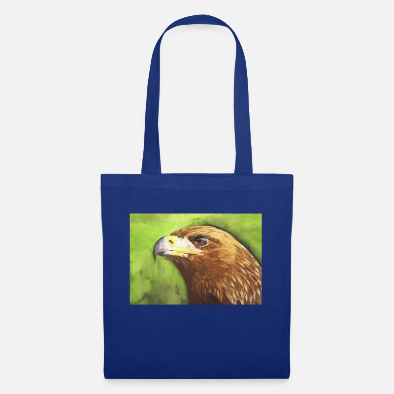 Adler - Gemälde von Gudrun Quitzau - Stoffbeutel - Royalblau