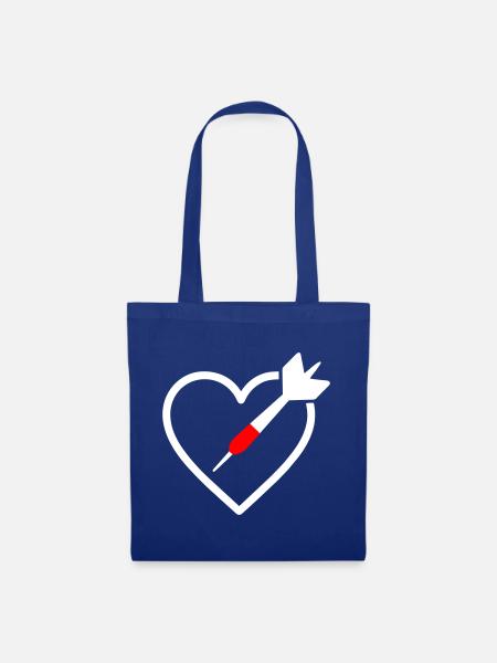 Herzpfeile – Präzisionsliebhaber-Design - Stoffbeutel - Royalblau