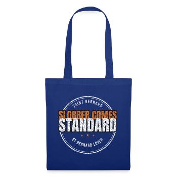 Bernhardiner Hund - Slobber Comes Standard - Hunde - Stoffbeutel - Royalblau - Vorne