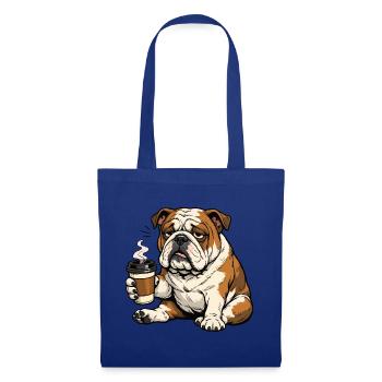 Englische Bulldogge Bully  Bullybesitzer Bullyfan - Stoffbeutel - Royalblau - Vorne