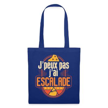 J'peux pas j'ai Escalade - Sac en tissu - bleu royal - Devant