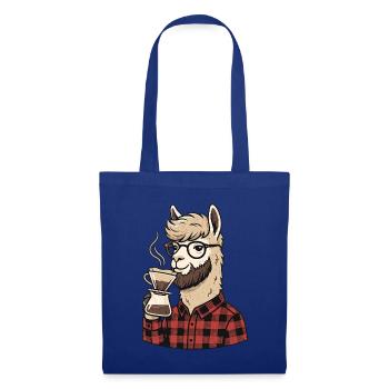 Kaffee Alpaka - Stoffbeutel - Royalblau - Vorne