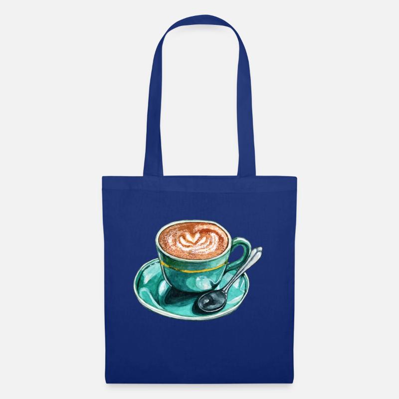 Latte Macchiato - Stoffbeutel - Royalblau