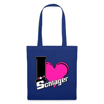 Schlager Party , Schlager Musik , Schlager Liebe - Stoffbeutel - Royalblau - Vorne