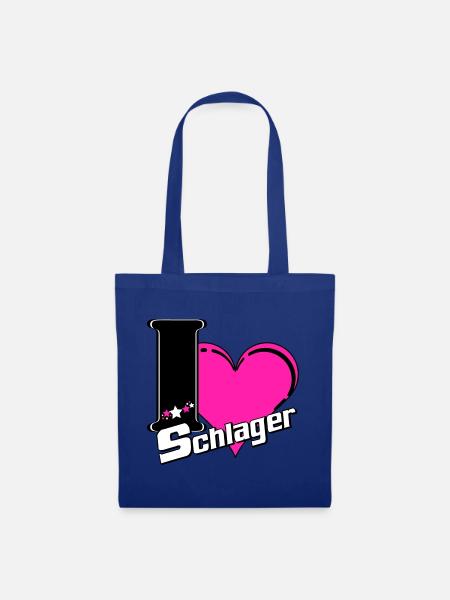 Schlager Party , Schlager Musik , Schlager Liebe - Stoffbeutel - Royalblau
