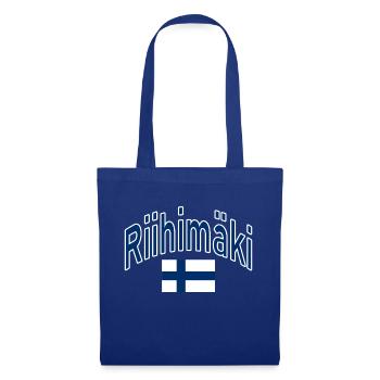 Riihimäki drapeau finlandais - Sac en tissu - bleu royal - Devant