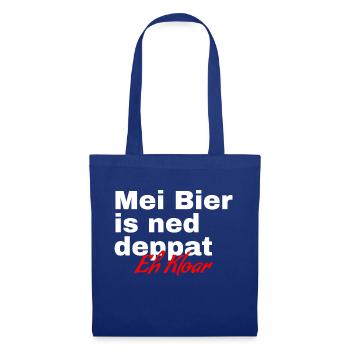 Mei Bier is ned deppat mundl Merkatz Wiener - Stoffbeutel - Royalblau - Vorne