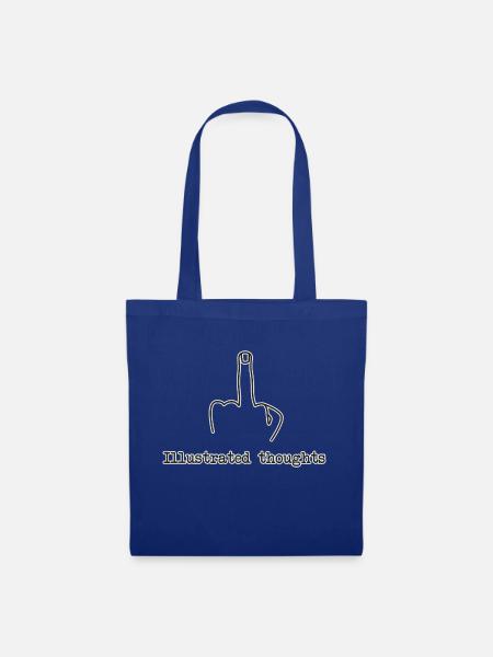 Veranschaulichte Gedanken - Stoffbeutel - Royalblau