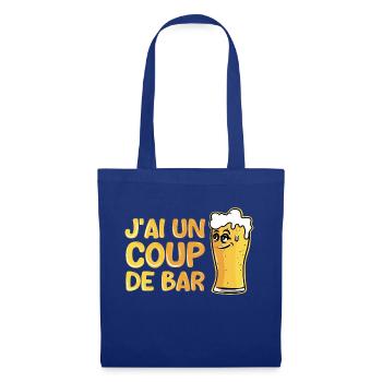 J’ai un coup de bar - Sac en tissu - bleu royal - Devant