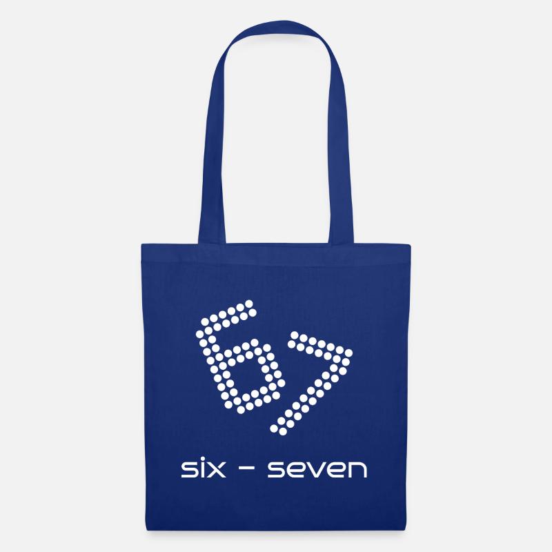 six seven 6 - 7 - Stoffbeutel - Royalblau