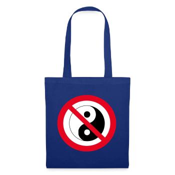 Verbotenes Yin-Yang: Anti-Balance-Symbol - Stoffbeutel - Royalblau - Vorne