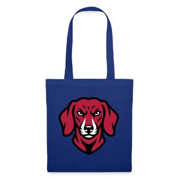 Dackel Maskottchen Logo - Stoffbeutel - Royalblau - Vorne