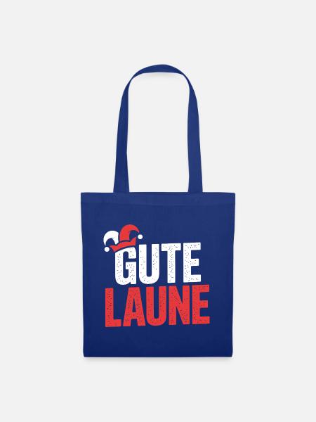 Gute Laune Karneval Fasching Karnevalskostüm Alaaf - Stoffbeutel - Royalblau