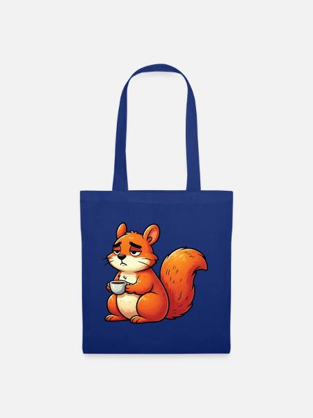 Eichhörnchen Eichhorn Eichhörnchenliebhaber Nager - Stoffbeutel - Royalblau
