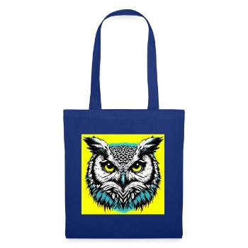 Eule - Stoffbeutel - Royalblau - Vorne