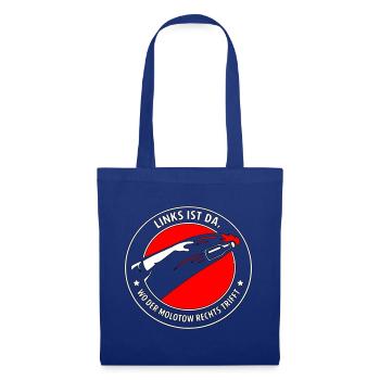 Molotow Logo: Links Ist Da - Stoffbeutel - Royalblau - Vorne