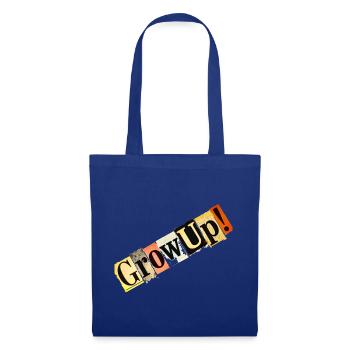 Grow Up Collage-Typografie - Stoffbeutel - Royalblau - Vorne