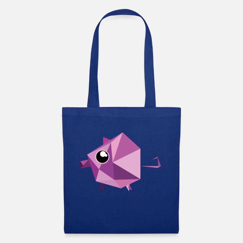 Süßes Schwein pink Geschenk - Stoffbeutel - Royalblau