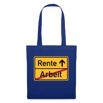 ortsschild_arbeit_rente__f3 - Tote Bag - royal blue - Front