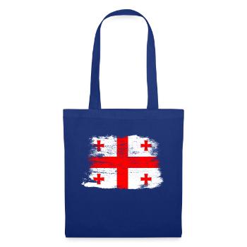 Drapeau de la Géorgie Tbilisi Kutaissi Batumi cadeau - Sac en tissu - bleu royal - Devant