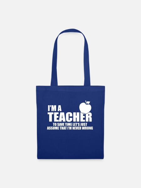 im a teacher - Tote Bag - royal blue