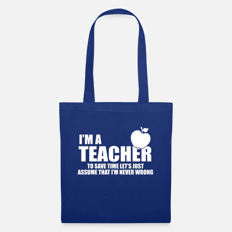 je suis un enseignant - Sac en tissu - bleu royal
