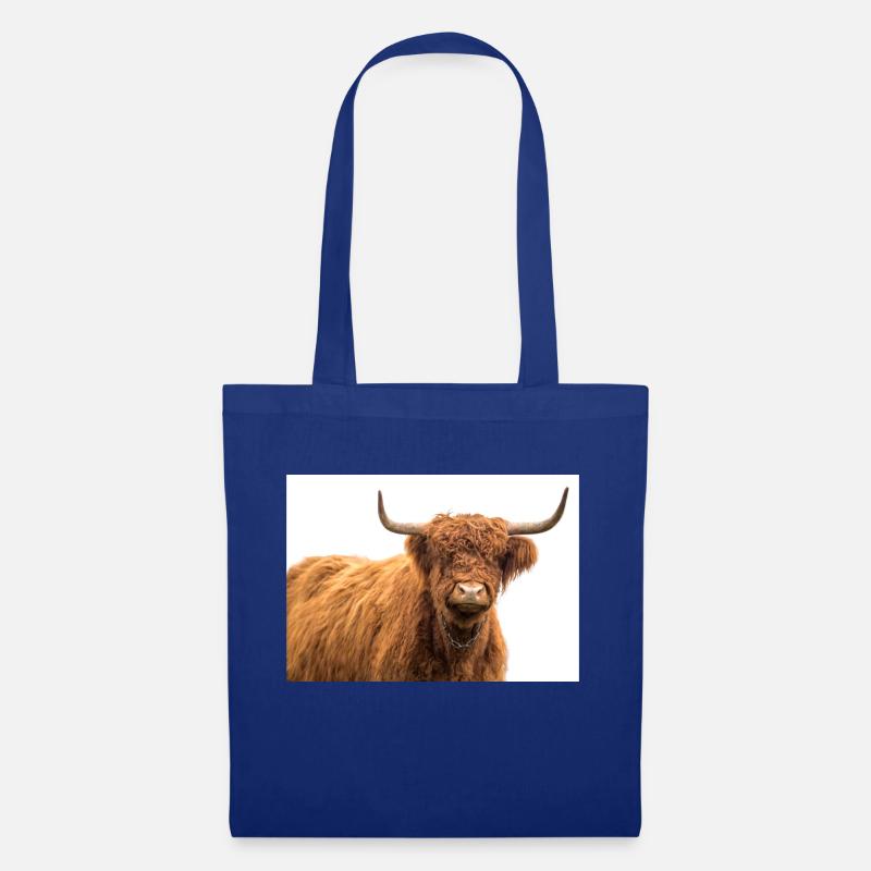 Scottish cow. Kuh. - Stoffbeutel - Royalblau