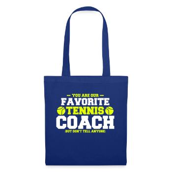 Cadeau d’entraîneurs de tennis de joueur de sport - Sac en tissu - bleu royal - Devant