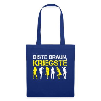 Lustiges Mallorca BISTE BRAUN KRIEGSTE FRAUEN Bier - Stoffbeutel - Royalblau - Vorne
