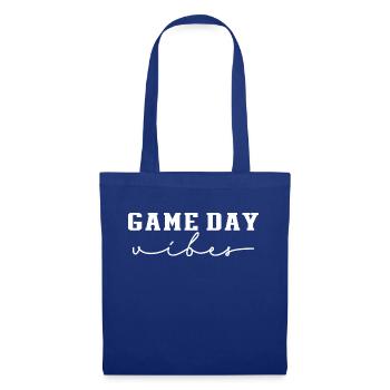 Game Day Vibes, College Football Mom, Baseball Mom - Tote Bag - royal blue - Front