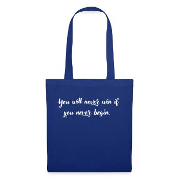 Belles citations positives - Sac en tissu - bleu royal - Devant