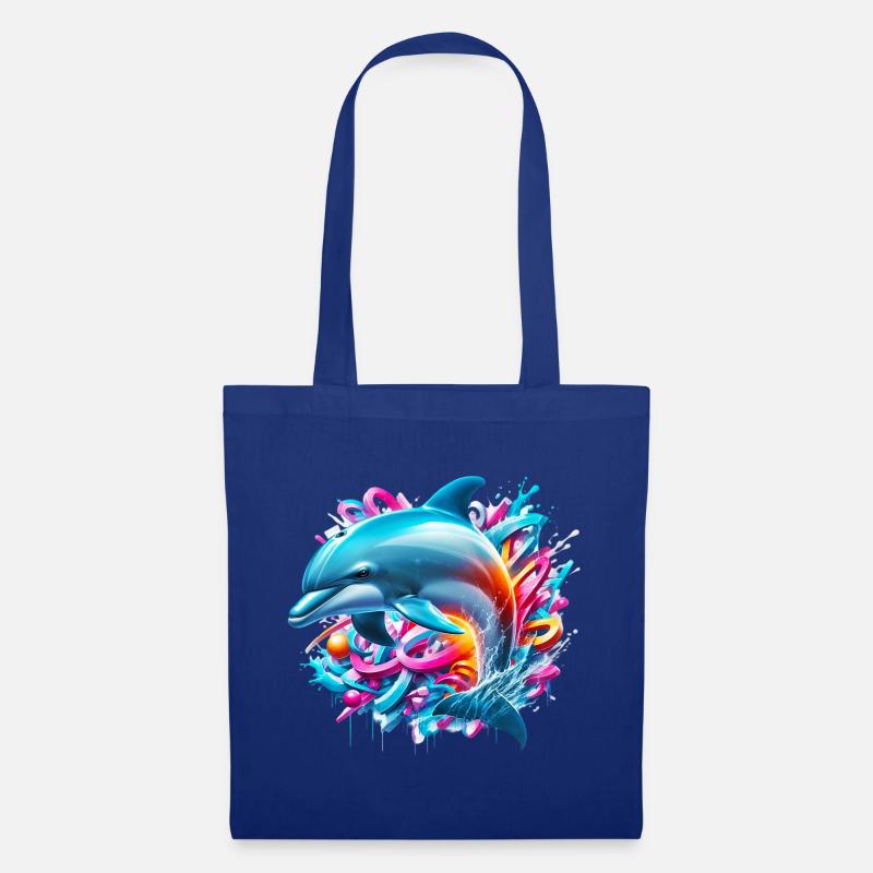 Delfin - Stoffbeutel - Royalblau