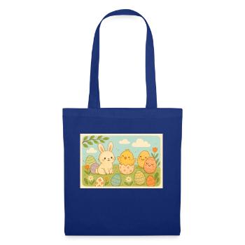 Fête de Pâques - Sac en tissu - bleu royal - Devant